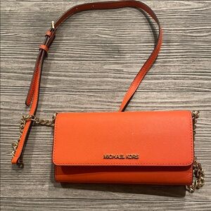 Michael Kors Vibrant Orange Crossbody Bag